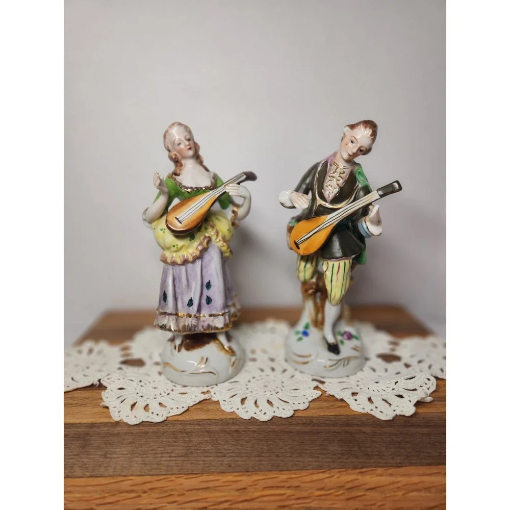 Vintage Orion China Made‎ in Occupied Japan Mandolin Players Male/Female